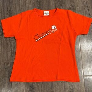 Vintage Clemson Tigers Orange Tee T-Shirt The Cotton Exchange Womens size Medium